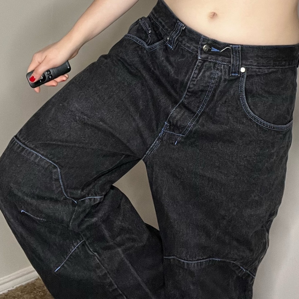 Clench Jeans Vintage Denim 90s Y2K Streetwear Hip Hop Baggy Unisex 32 x 32 - Picture 6 of 14